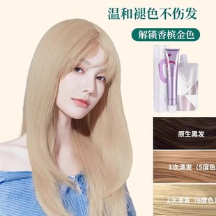 褪色膏漂发剂自己在家染发不伤发褪黑色挑染挂耳染男女白金银色