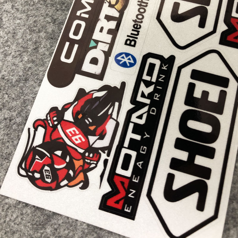 SOEI反光头盔贴纸镜片贴画改装马奎斯93号AGV装饰防水贴花