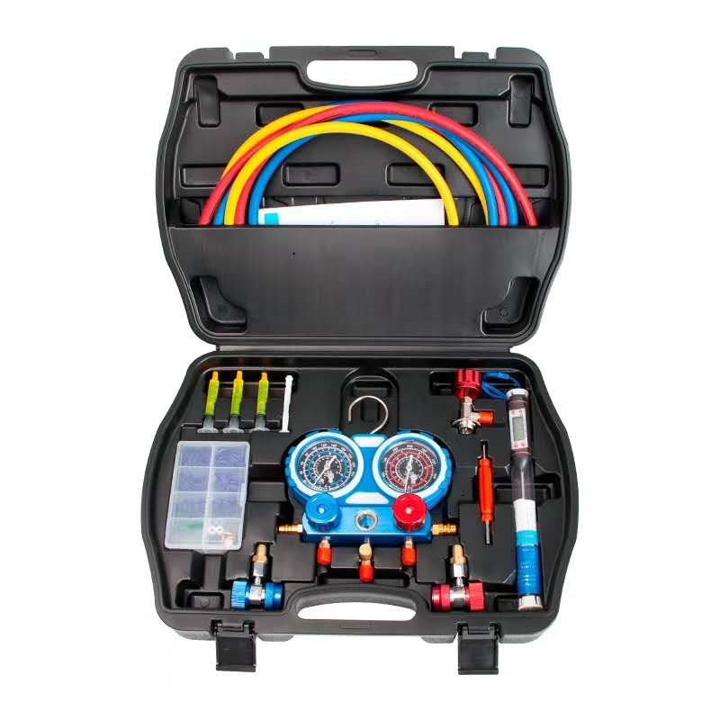 汽车冷媒压力表 车用冷媒添加工具 空调制冷剂加S注器加氟冷媒工