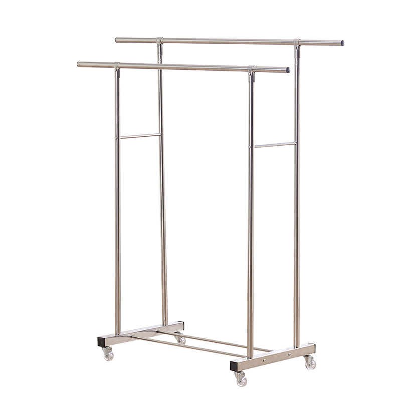 挂衣杆晒被子阳台移动架子落地室C内加厚单晾衣架家用不锈钢加粗