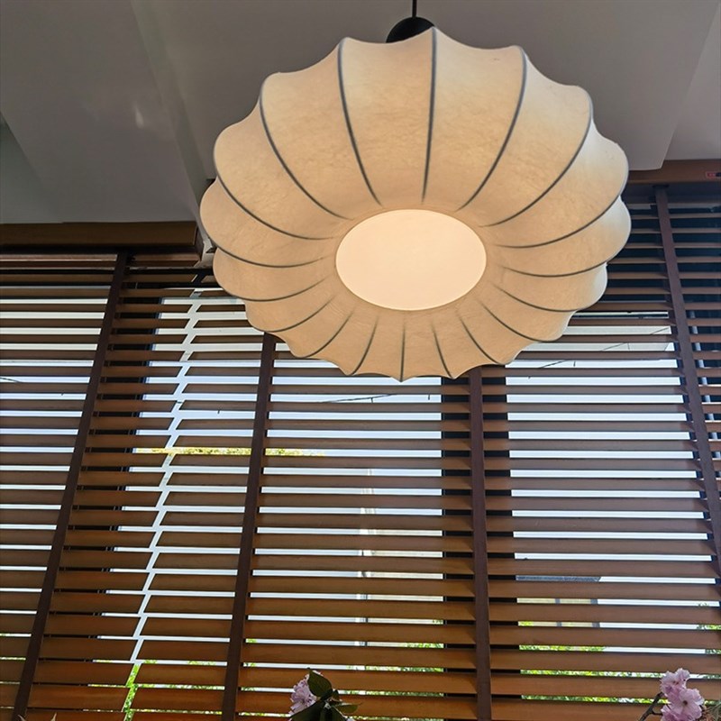 复古中古卧室吊灯原木风餐厅灯高级感房N间实木侘寂风禅意灯具