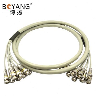 博扬 2M跳线BNC-BNC 2M兆E1接头成品跳线syv75-2-1同轴电缆DDF转