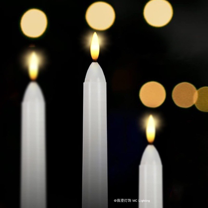 遥控充电长杆蜡烛灯氛围小夜灯生日场景装饰餐厅浪漫表白婚礼摆件