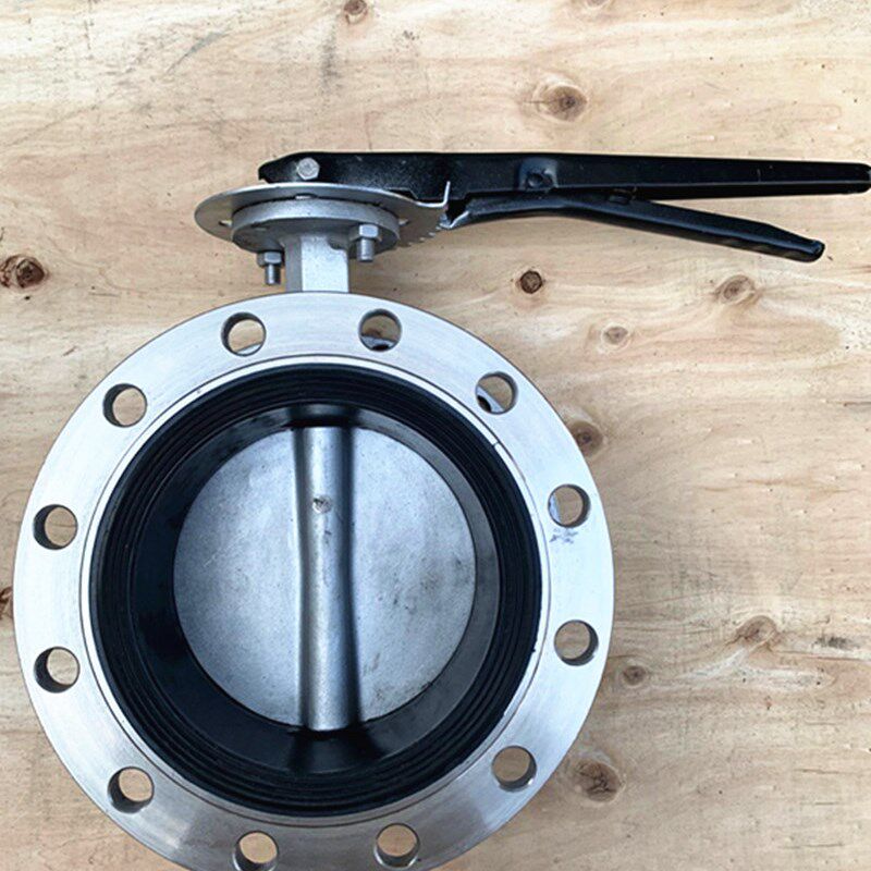 304不锈钢法兰蝶阀 软密封不锈钢蝶阀 手动 涡轮法兰蝶阀d41X-16P