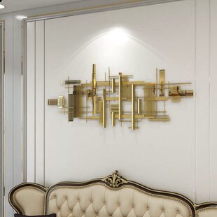轻奢背景墙面挂件软装 饰品 饰品房间客厅卧室内床头创意壁挂金属装