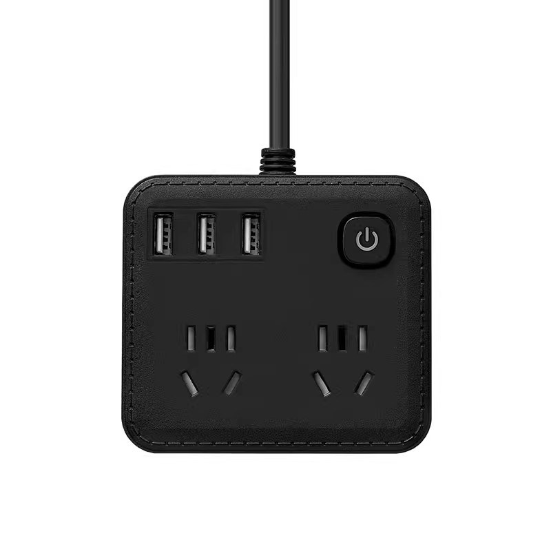 2脚插头插座接线板带线面板多插位多功能充电扦座两角二相插线板