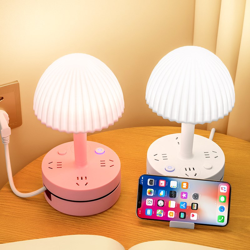 米系卧室床头灯阅读台灯轻奢新款小夜灯婴儿喂奶护眼睡眠灯带插座