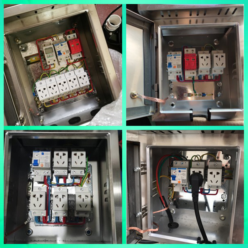 不锈钢充电配电箱电动车新能源汽车充电箱电控箱插座箱充电桩电源
