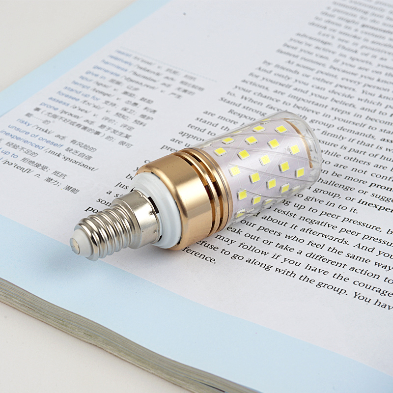 led灯泡e14e27光源小螺口暖白光高亮变色12W1R6W节能家用照明螺旋