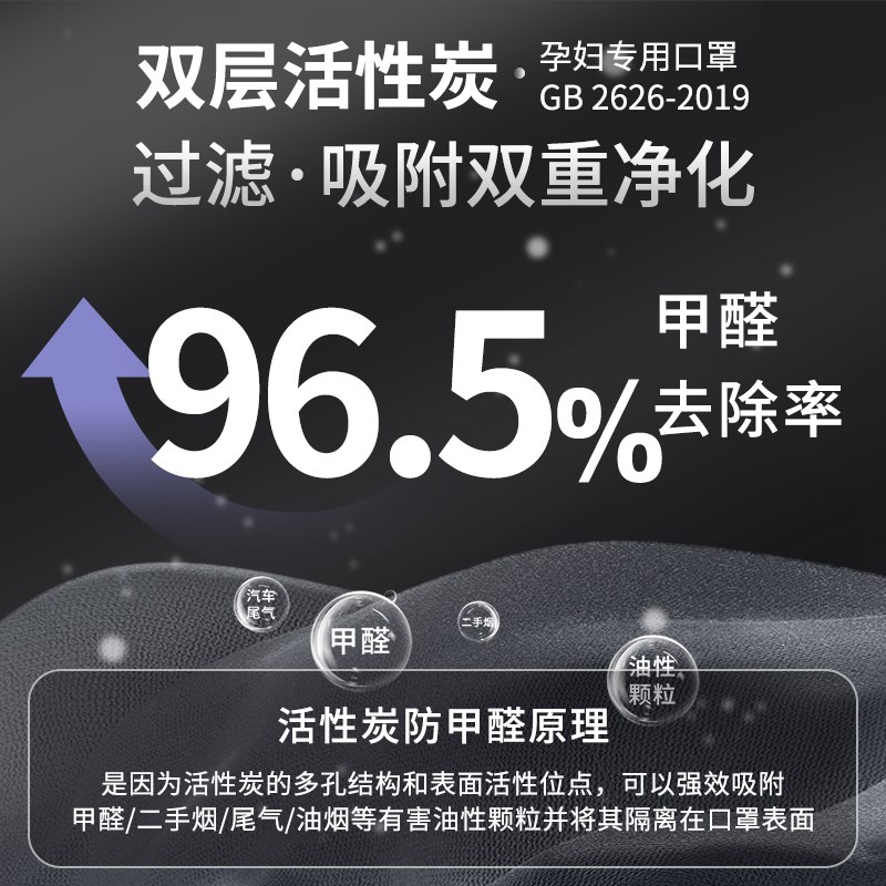 活性炭黑色口罩一次性防甲醛专用二手烟办公装修防粉尘雾霾明星薄
