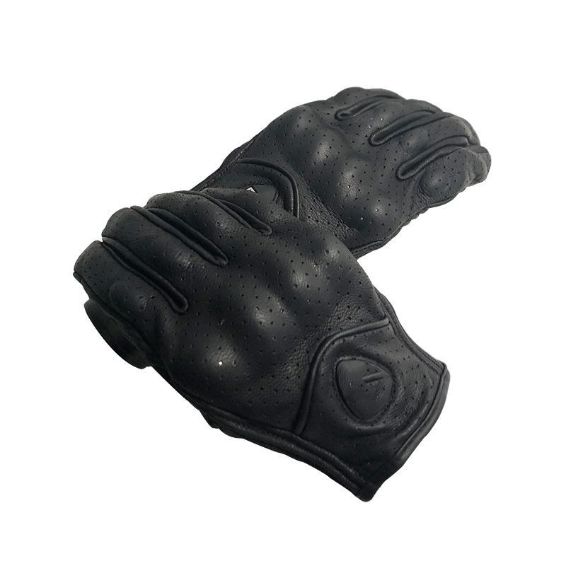 定制摩托车骑行装备手套 机车皮制羊皮装备运动手套硬