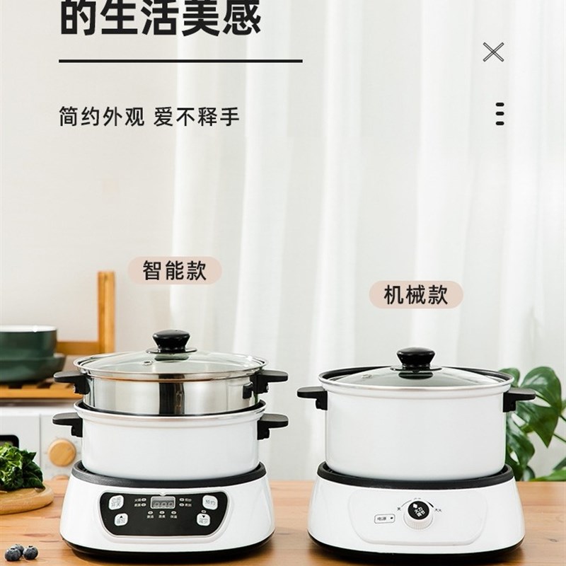 多功能分体式电火锅110V小家电出口美国加拿大学生小户电煮锅