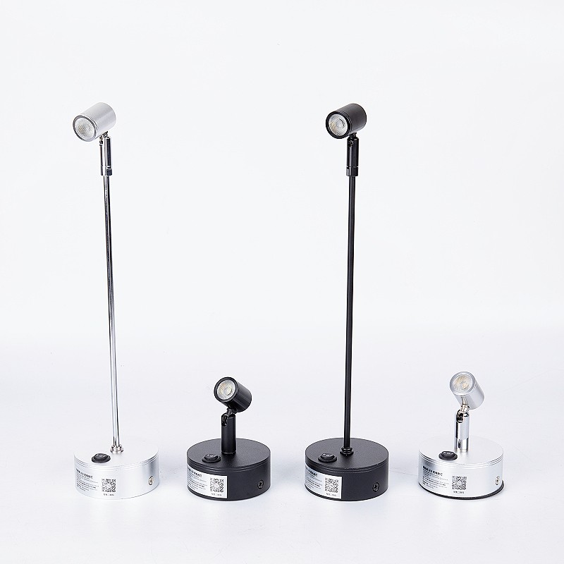 led3W无线可充电射灯玻璃展柜射灯珠宝手办展览柜台展会首饰射灯