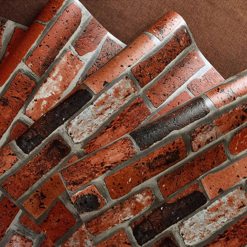 3d凹凸立体仿真红砖酒吧墙纸复古文化砖餐厅咖啡店砖块砖头壁纸