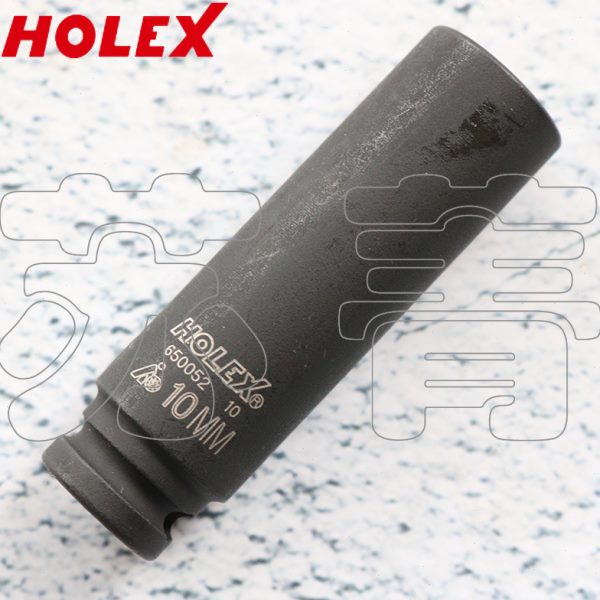 德国霍夫曼HOLEX 加长型冲击式六角套筒1/4  带弹簧磁铁 全长50mm