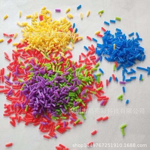 耐温硅胶七彩条 硅胶色彩粒 耐温彩色 硅胶厨具彩条色粒