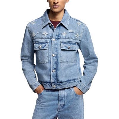 【Adam】男女情侣同款 林俊杰龚俊Logo卡车水洗牛仔夹克外套25SS