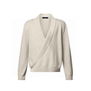 手缝微标羊毛披肩针织长袖 男女情侣同款 25FW 夹克外套 Adam