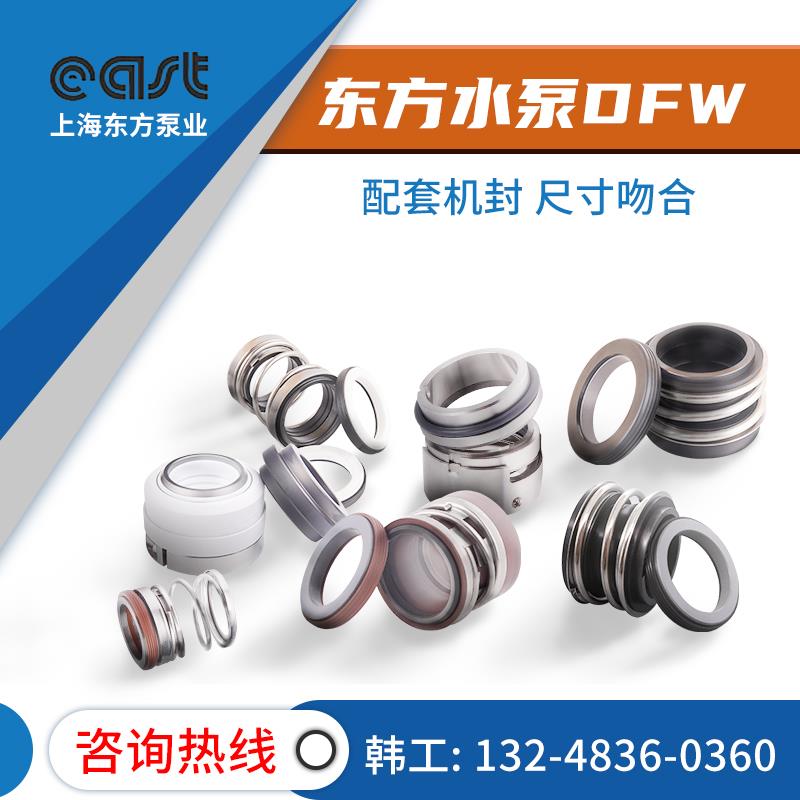 配套上海东方泵业DFW40/80-160 DFWH50/65/100/125/200机械密封AB