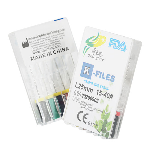 牙之光K锉K file不锈钢根管手用锉针K型扩大预备成型牙科口腔材料