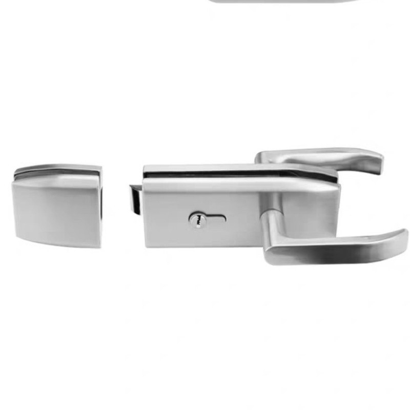 玻璃门锁办公室隔断高隔锁缺口锁平口锁开孔锁办公室门锁通用型