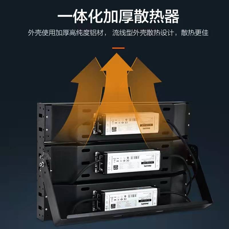 LED泛光灯500W智能4G控制250W鳍片模组隧道灯1000W高杆广告招牌灯