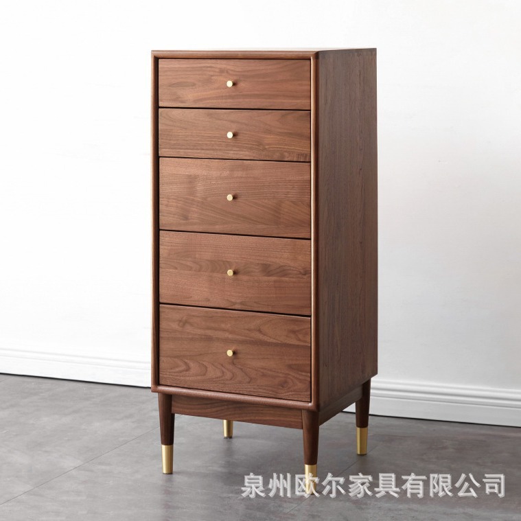 北欧实木五斗柜 家用小户型卧室抽屉储物柜橱柜轻奢收纳置物柜