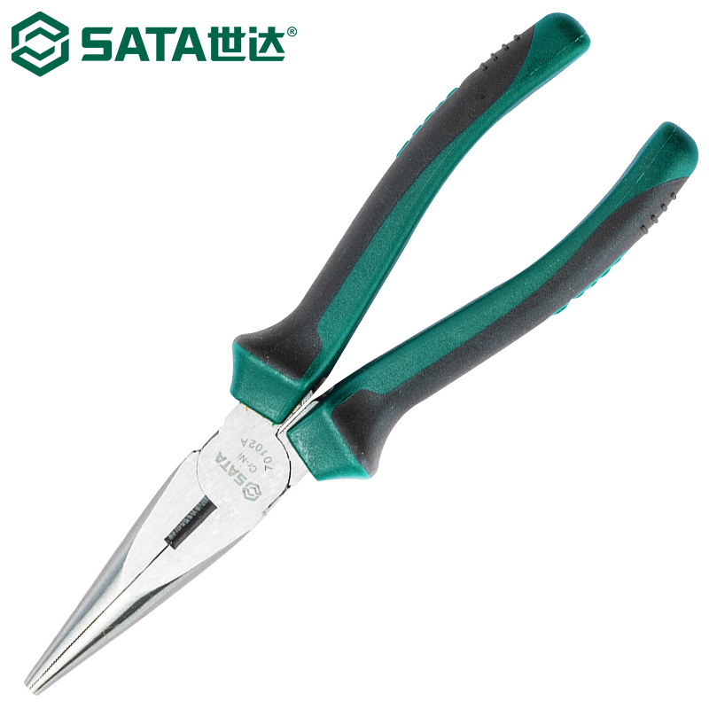 世达70102A尖嘴钳有牙尖咀钳长嘴钳子电工钳8英寸可剪钢丝