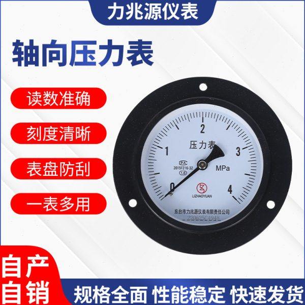 轴向带边压力表面板安装Y100ZT气压油压水压表