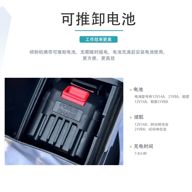 铝款背负式电动喷粉机充电喷雾器C消毒蔬菜大棚防虫病果园喷药机