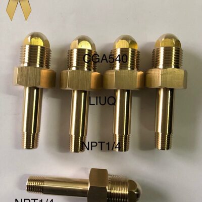 CGA540美制接头NPT1/4接头减压器接头气瓶转换接头进口气瓶接头
