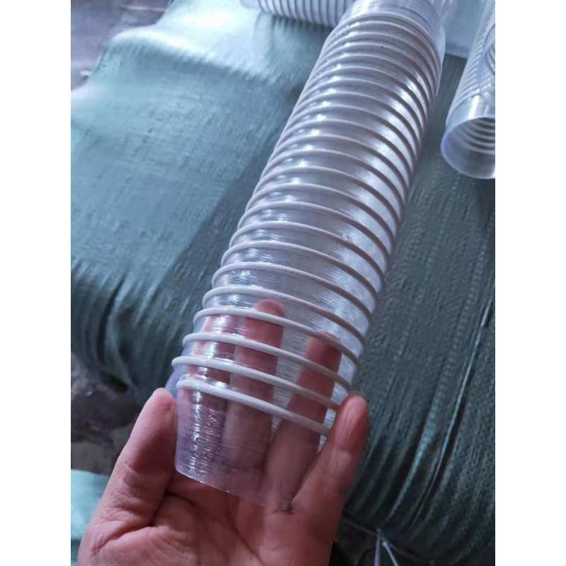 波纹管透明伸缩木工雕刻软管机管pvc塑料风管吸尘通风管钢丝工业