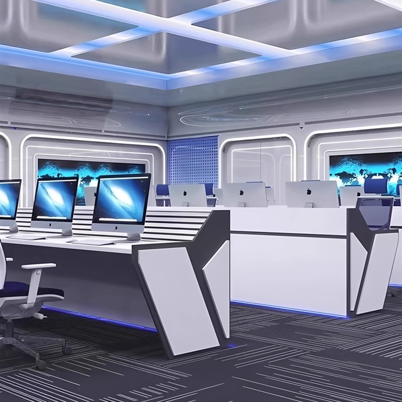 定制多媒体公安消防交通指挥中心调节台彩绘监控室操作控制台