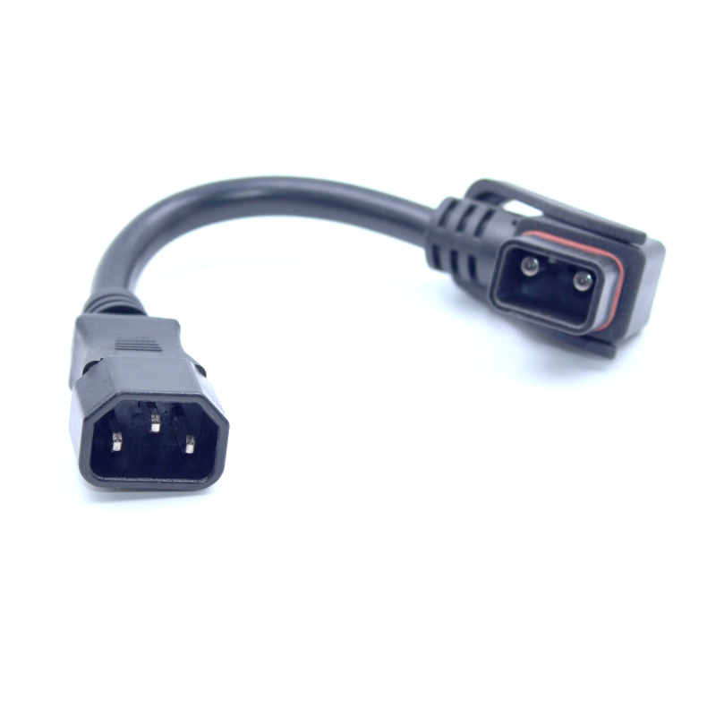 雅迪电动车锂电池2+5电源线转换线品字转换插头充电口插头座