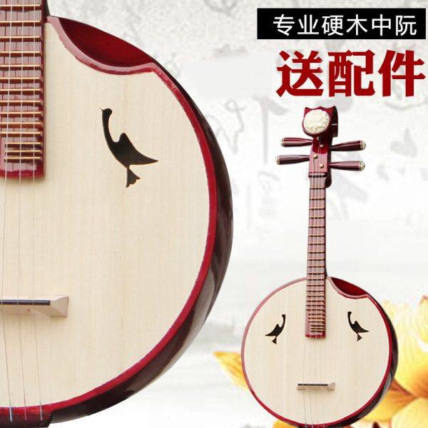 民族弹拨乐器硬色木材质初学乐团演奏中阮赠配件拨片琴盒弦梵巢牌