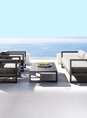 户外沙发庭院室外阳台休闲别墅露天花园铝合金沙发组合阳光房家具