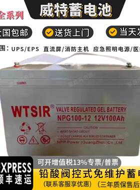 WTSIR威特蓄电池NPG100-12V100AH