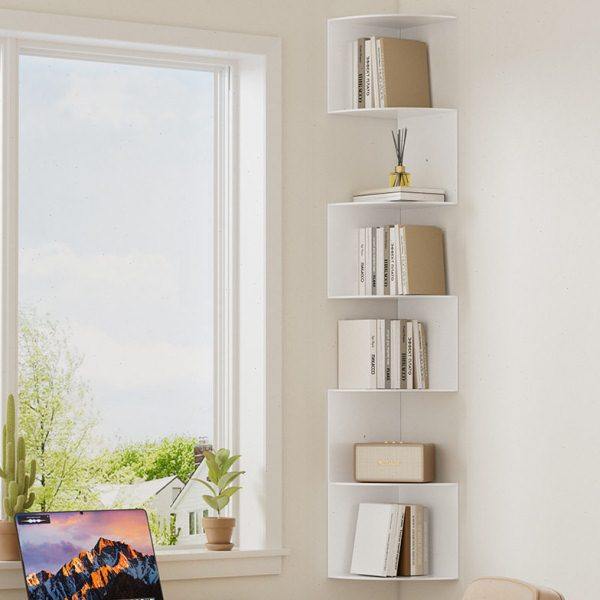 转角柜靠墙置物架墙拐角收纳架客厅卧室转角三角书架多层储物边柜,收纳整理,阳台置物架,淘宝优惠券,粉丝福利购,淘宝优惠卷