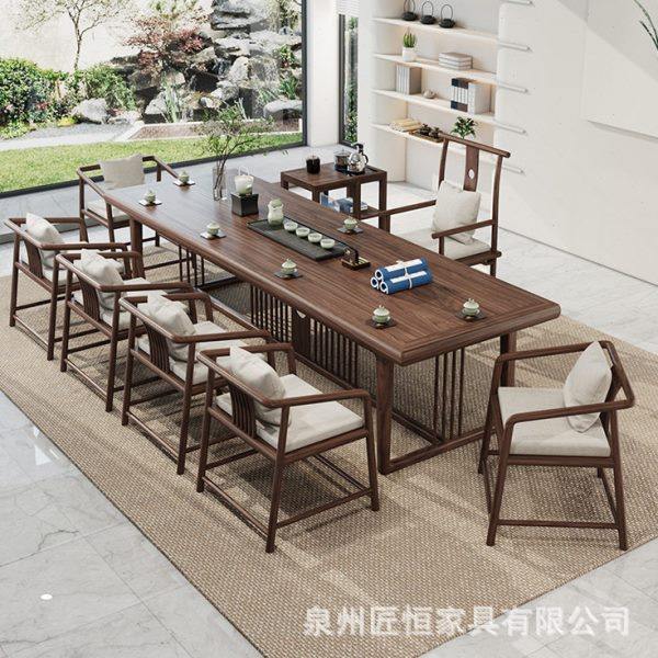 新中式实木茶桌全套公室原木创意屏风茶台家用禅意白蜡木泡茶桌,商业/办公家具,茶台/茶桌,淘宝优惠券,粉丝福利购,淘宝优惠卷