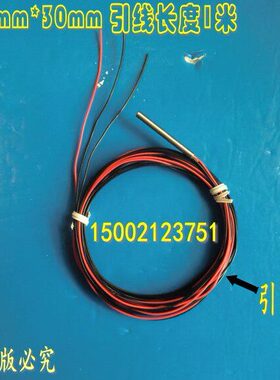 PT100A级防水热电阻高精度测温探头Pt100进口芯子Ф4*30mm三线芯