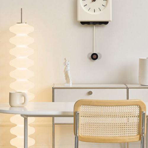 Mandelda免打孔现代简约挂钟客厅奶油风网红摆钟餐厅艺术时钟挂表