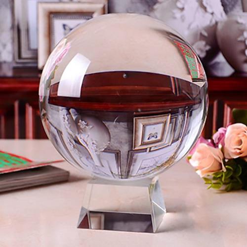 白色透明玻璃水晶球风水装饰摆件家居饰品客厅办公室拍照摄影道具