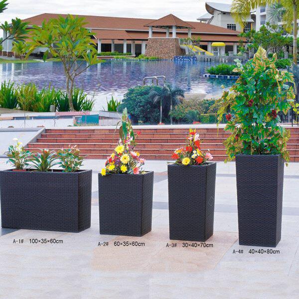 室外花盆花箱藤编庭院花园装饰架花架花篮咖啡厅商场仿腾别墅酒店