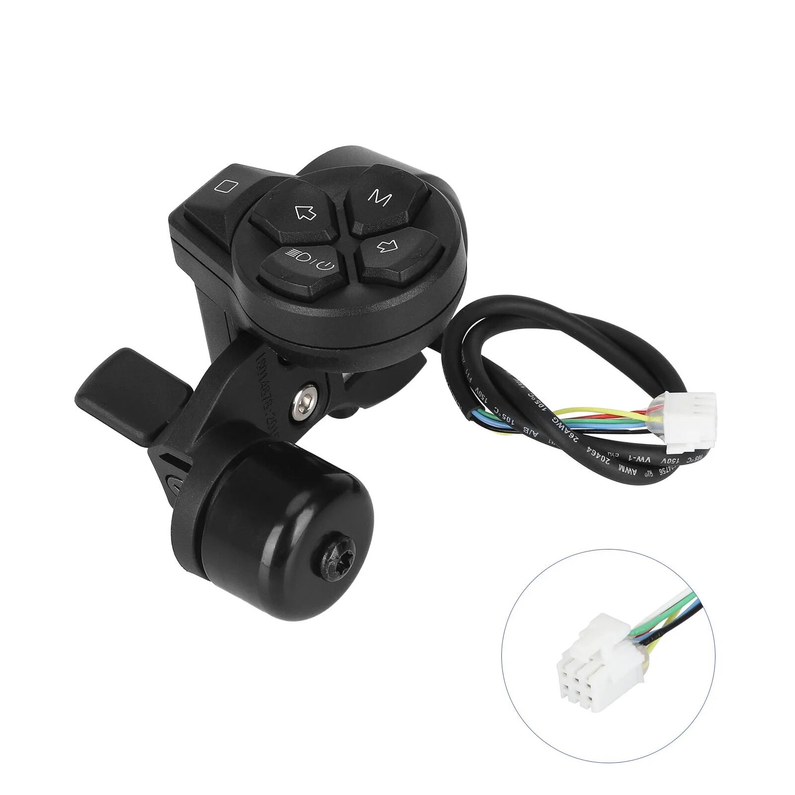 大灯按键组合开关适用9号ZT3/G3/F3电动滑板车左右转向开关带铃铛