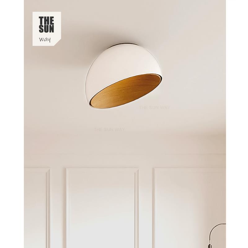 西班牙Vibia Duo卧室吸顶灯创意木纹色客厅灯LED书房简约现代灯具
