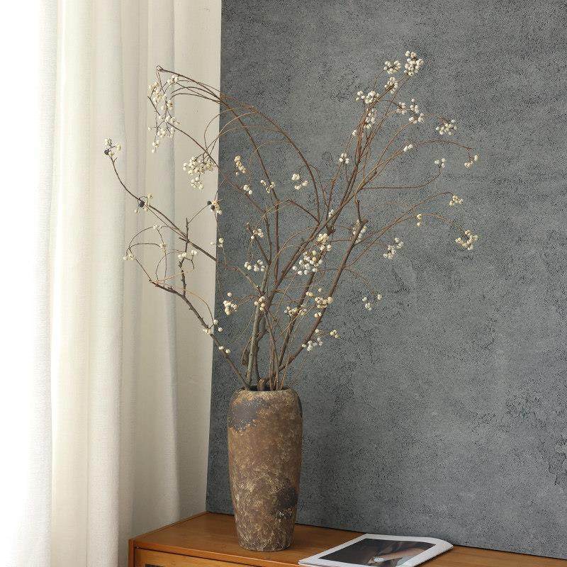 乌桕果小白果干花花束树枝树干民宿干燥树枝干果装饰插花侘寂风干