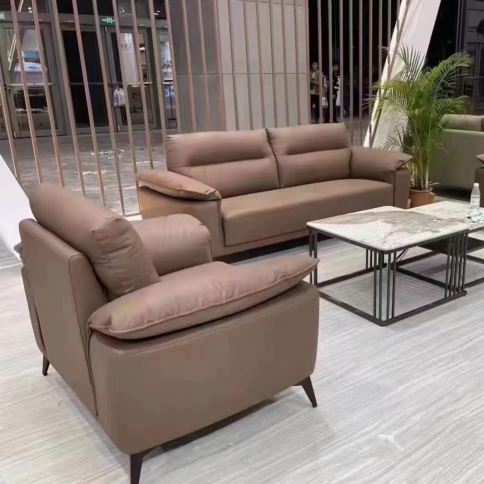 办公室沙发茶几组合简约休闲现代接待沙发商务洽谈自由组合