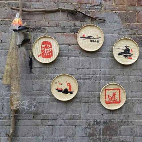 复古怀旧渔家文化背景墙渔家渔村鱼宴会布置渔具挂饰乡村装饰挂件