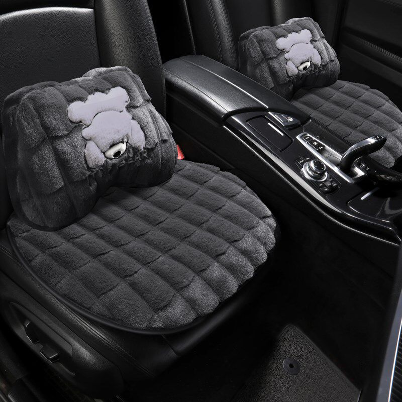汽车坐垫冬季毛绒网红车内单片后排座椅垫子女神加热保暖通用座垫