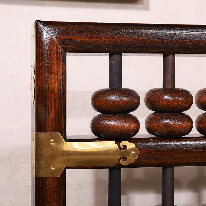 现货190*40超大实木算盘定做实木装潢隔断壁挂算盘酒店装饰珠算子